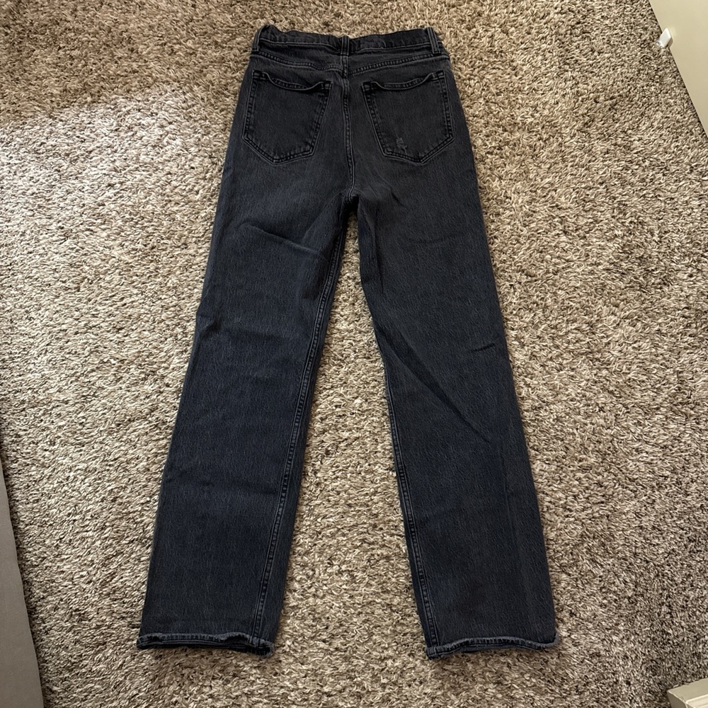 Abercrombie & Fitch Women's Black Straight Leg Jeans - Picture 2 of 3